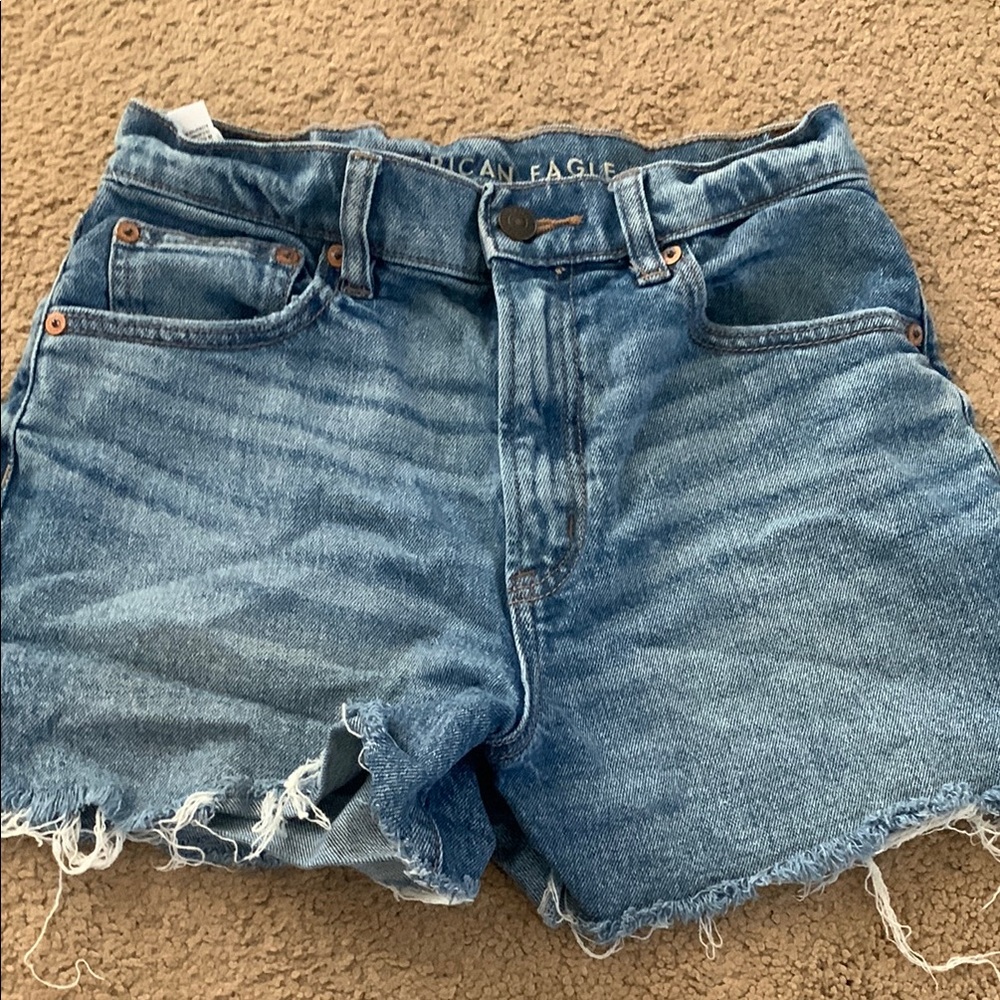 American Eagle Outfitters Distressed Blue Jean Shorts